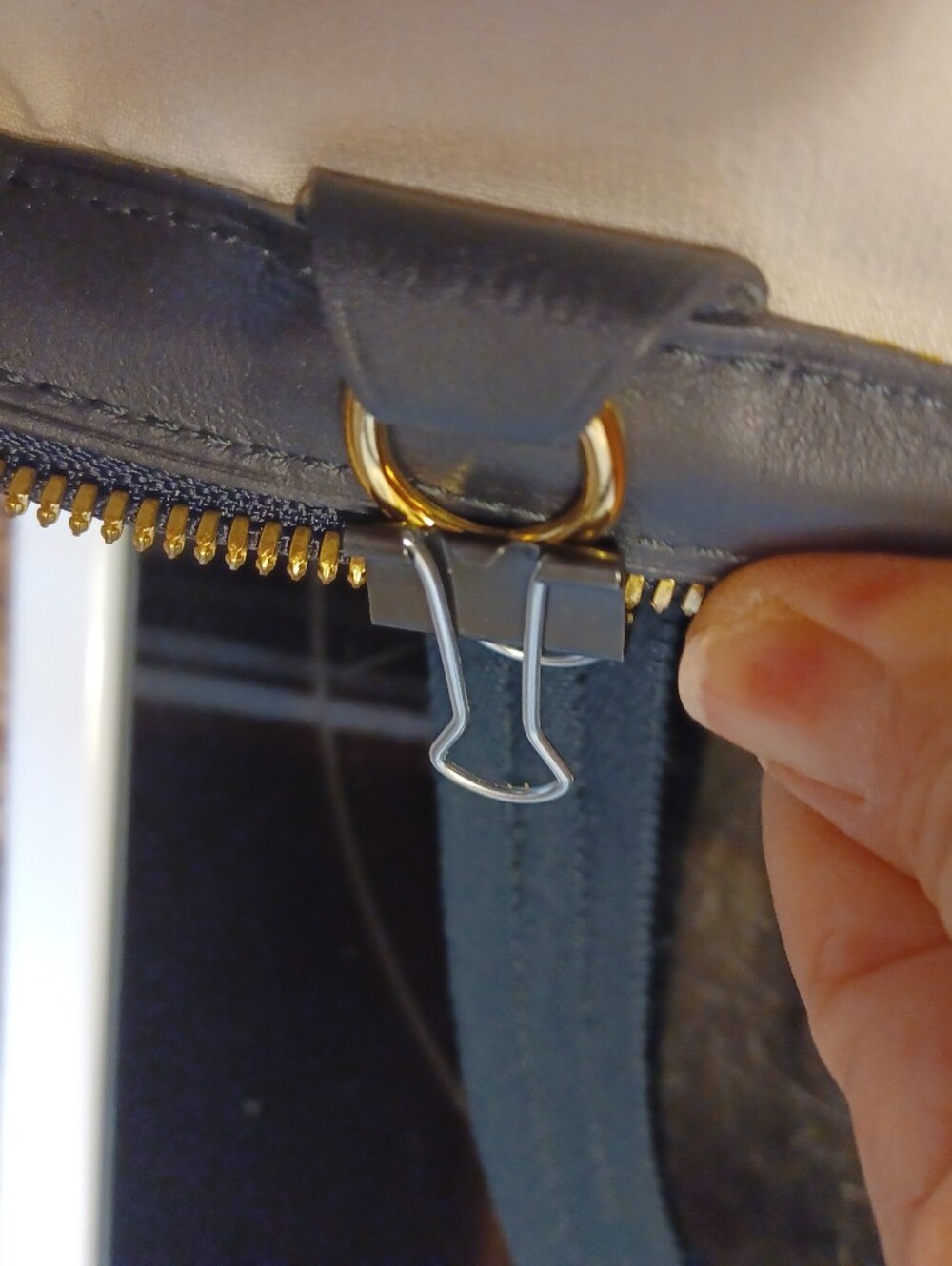 Auth. Louis Vuitton Mini Lin Navy Blue Hamdbag